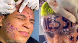 Influencer que se tatuó la palabra Messi en la cara expresó entre lágrimas su arrepentimiento