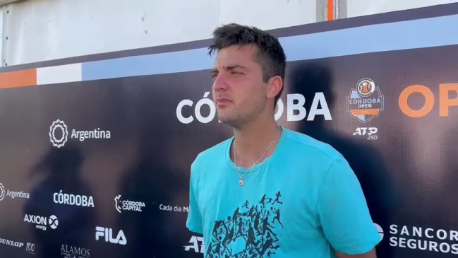 Tomás Barrios festejó en Córdoba: Estoy feliz por ganar al nivel ATP y por cómo se dio el partido