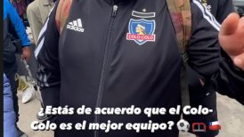 "¿Es el equipo más popular aquí?": Youtuber Luisito Comunica compartió con hincha de Colo Colo