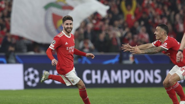Benfica aplastó a Club Brujas y se instaló en cuartos de la Champions