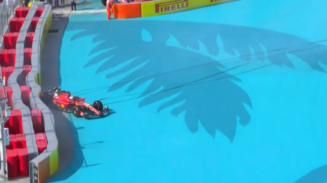 El choque de Charles Leclerc en la qualy del Gran Premio de Miami