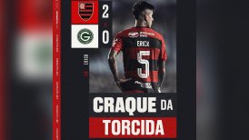 "Crack de los hinchas": Erick Pulgar fue elegido figura en triunfo de Flamengo ante Goiás
