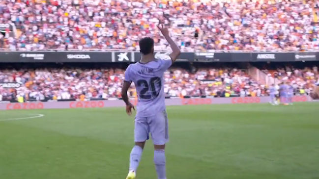 "A segunda": El provocador gesto de Vinicius Jr a los hinchas de Valencia en Mestalla