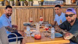 Messi, Otamendi y Di María disfrutaron en el restaurante de Luis Suárez en Cataluña