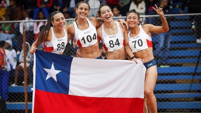 Team Chile logró bronce y récord nacional en el 4x100 femenino en Sudamericano en Sao Paulo