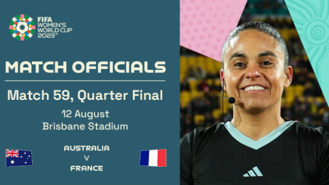 María Belén Carvajal arbitrará el Australia-Francia en los cuartos de final del Mundial Femenino