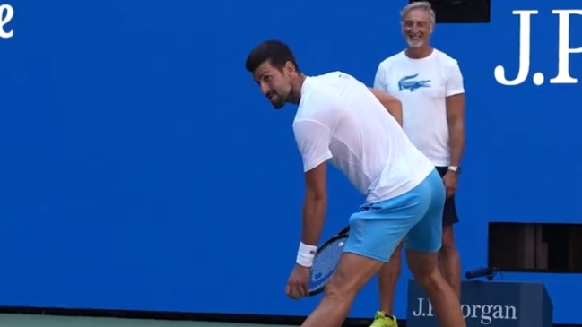 Novak Djokovic retomó las imitaciones a sus pares en los entrenamientos en el US Open