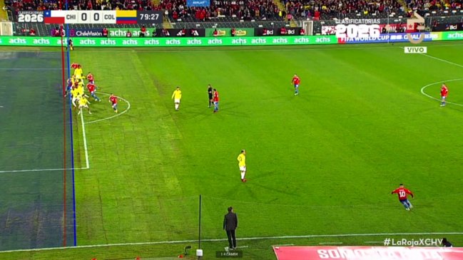 Revisado en el VAR: El gol anulado a Maripán ante Colombia por fuera de juego