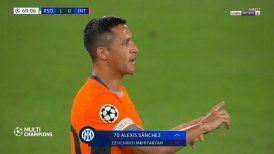 El momento del redebut de Alexis Sánchez con Inter en el duelo ante Real Sociedad