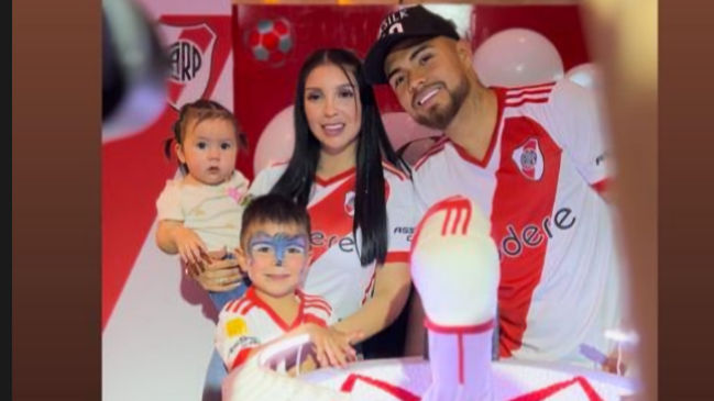 "Salió un poquito hincha de River": Hinchas enloquecieron con cumpleaños del hijo de Paulo Díaz