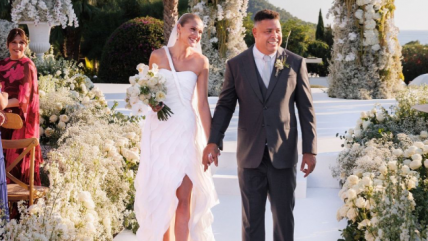 Ronaldo celebró su matrimonio junto a la modelo Celina Locks en Ibiza