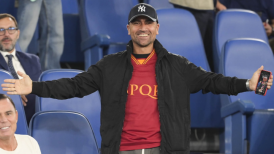 David Pizarro llegó al Estadio Olímpico para ver la goleada de AS Roma en Europa League