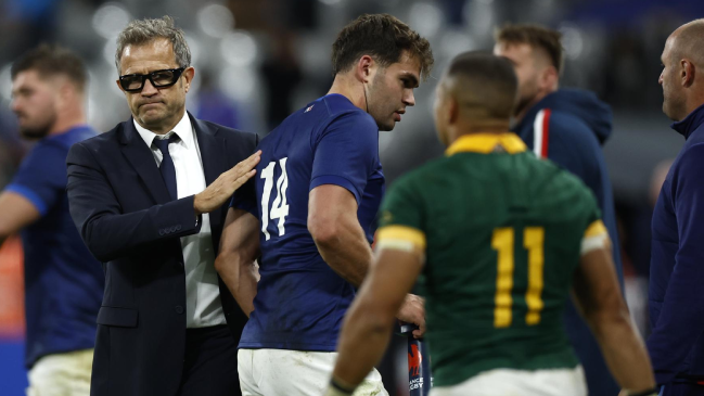 El local Francia fue eliminado del Mundial de Rugby en cuartos ante Sudáfrica