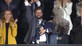 Presidente Boric protagonizó tierno momento con su sobrino en la ceremonia de Santiago 2023