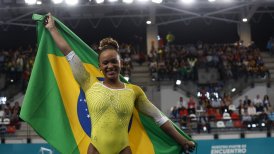 Rebeca Andrade brilló y dio oro a Brasil en la gimnasia artística de Santiago 2023