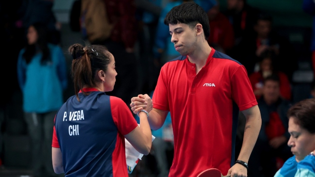 Paulina Vega y Nicolás Burgos debieron conformarse con el bronce en el tenis de mesa mixto