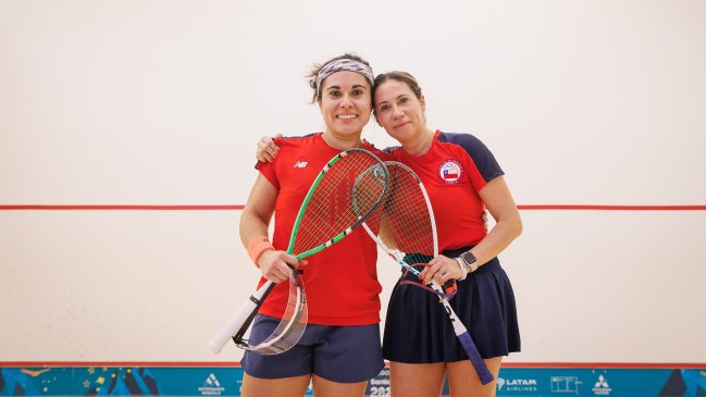 Ana María Pinto y Giselle Delgado lograron bronce para Chile en el squash de Santiago 2023
