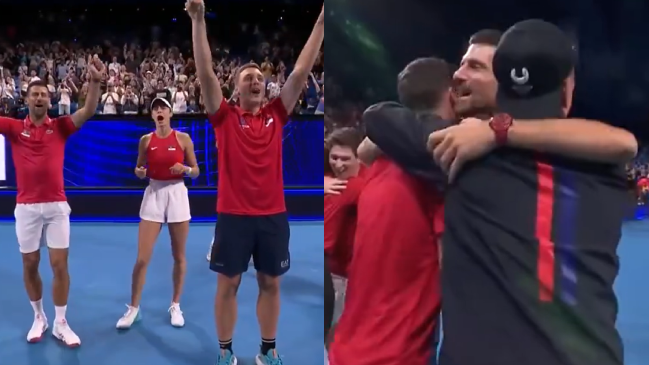 Djokovic recibió el año nuevo en la cancha tras la victoria de Serbia en la United Cup
