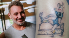 Marcelo Barticciotto se emocionó con un tatuaje de su histórico gol en la Libertadores 1991