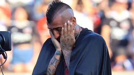 Un emocionado Arturo Vidal rompió en llanto durante su presentación en el Monumental