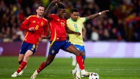 España y Brasil empataron con polémica en el final