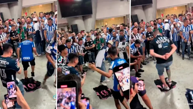 ¡Lamentable!: Hinchas de Monterrey se burlaron de Lionel Messi pisoteando su camiseta