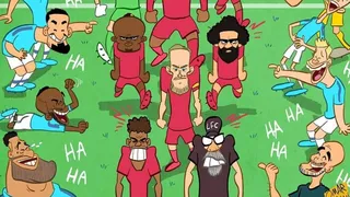 La divertida caricatura del pasillo de Manchester City a Liverpool que se hizo viral en redes
