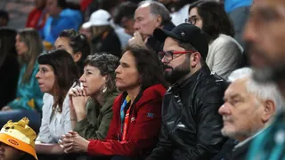 Presidente Boric disfrutó del voley playa y se sumó al “congelado” en Santiago 2023