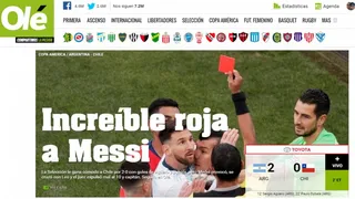 Prensa argentina culpó a Gary Medel por la “increíble roja” a Lionel Messi