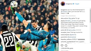 El “Rey” LeBron James le rindió pleitesía a Cristiano Ronaldo y su chilena