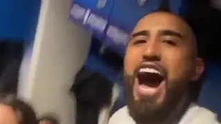 Arturo Vidal mostró el eufórico festejo de Inter en vestuarios tras vencer a Juventus en la Supercopa