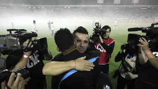 El reencuentro de Héctor Tapia con Miguel Riffo en el Monumental