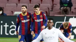 FC Barcelona venció a Huesca y se acercó a la cima con un Lionel Messi histórico