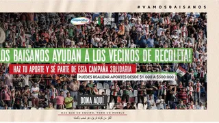 Olla Común Población Santa Mónica “Gustavo Gatica” protagoniza campaña de Todos por el Deporte y Palestino