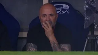 Fanáticos de Flamengo le gritaron “burro” a Sampaoli en empate con Sao Paulo