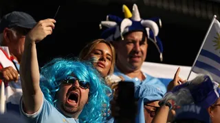 Uruguayos tiñeron de celeste el Education City Stadium de Qatar