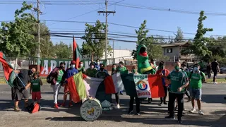 Hinchas de Audax Italiano se reunieron en La Florida para alentar al equipo