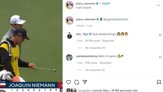 “Qué calidad, amigo”: Luis Figo elogió a Joaquín Niemann tras el PGA Championship