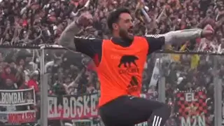 El alborozado festejo de Fernando de Paul en el triunfo de Colo Colo ante O’Higgins