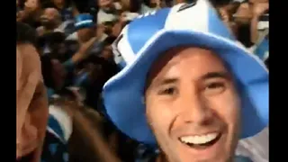 El eufórico festejo de Eugenio Mena tras proclamarse campeón con Racing