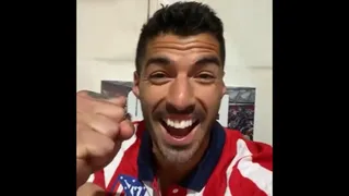 “¡Sí, campeones!”: El festejo personal de Luis Suárez