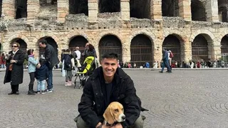 Pablo Galdames pasó Domingo de Resurrección en Roma con Vesta Lugg