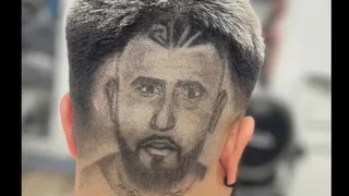 Fanático se hizo la cara de Arturo Vidal en el pelo