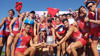 Team Chile de remo arrasó el medallero en Sudamericano Junior y Sub 23 en Brasil