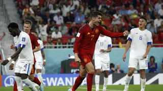 España logró ante Costa Rica su mayor goleada en la historia de los Mundiales