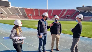 Azul Azul visitó el Estadio Nacional para preparar el regreso de la U a Ñuñoa