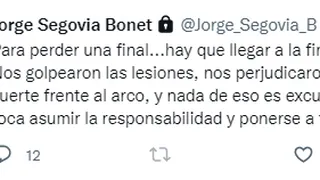 Jorge Segovia: Para perder una final, hay que llegar