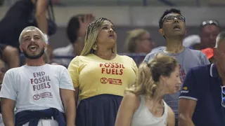 Duelo de Gauff y Muchova en el US Open fue interrumpido por activistas ecologistas