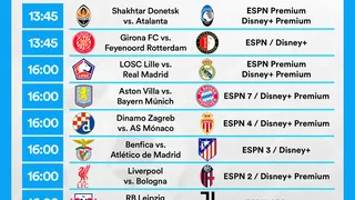 Partidos de hoy, miércoles 2 de octubre: Horarios y cómo ver fútbol en vivo