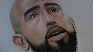 Dibujante llamó la atención de Arturo Vidal con diseño realista